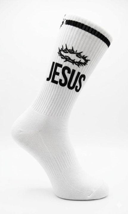 Jesus White Socks