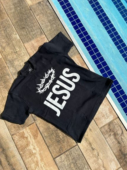 White on Black Jesus T-Shirt