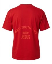 Deep Red Oversized Way Truth Life T-Shirt - Image 2