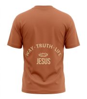 Brown Oversized Way Truth Life T-Shirt - Image 2