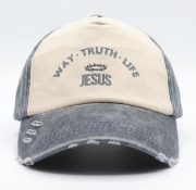 Distressed Grey Jesus Cap