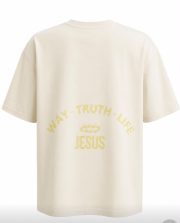 Cream oversized: Way Truth Life t-shirt - Image 2